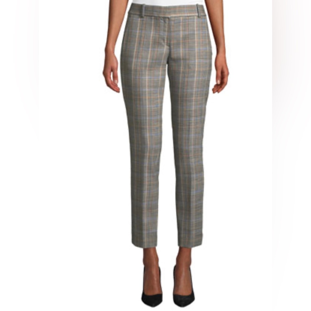 ZARA Autumn Plaid Straight-Leg Ankle Trousers |